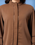 Brown Shirt With Trouser Co-Ords