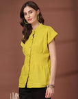 Mandarin Collar Cotton Top