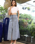 A-Line Mid Rise Maxi Skirts light-blue
