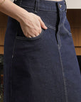 Shoulder Strap Neck Cotton Top With Skirt Co-Ords blue