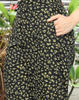 Printed V-Neck Top With Trousers Co-Ord Sets black
