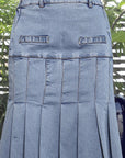 V Neck Cotton Top With Skirt Co-Ords light-blue
