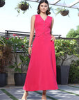 V-Neck Sleeveless Co-Ords pink